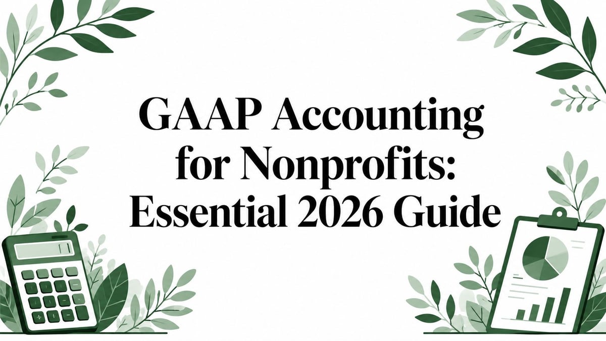 GAAP Accounting for Nonprofits: Essential 2026 Guide