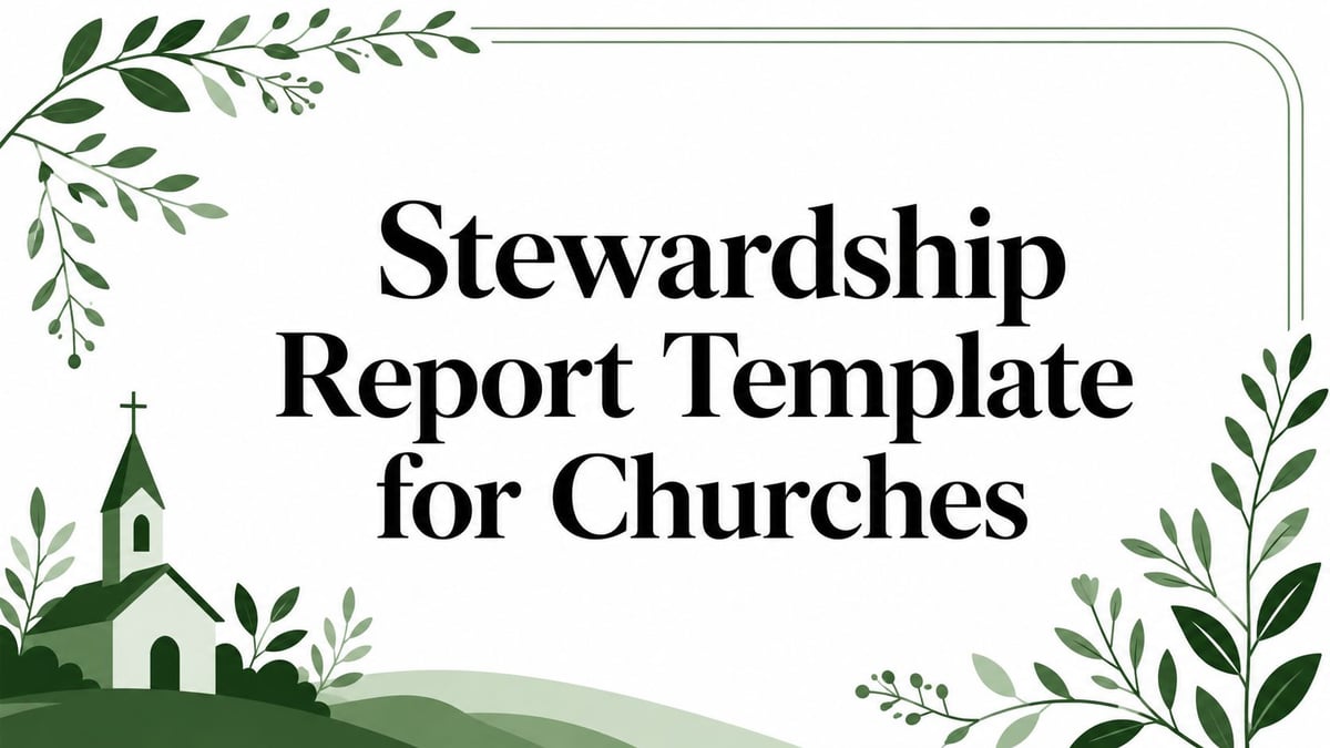 Stewardship Report Template for Churches
