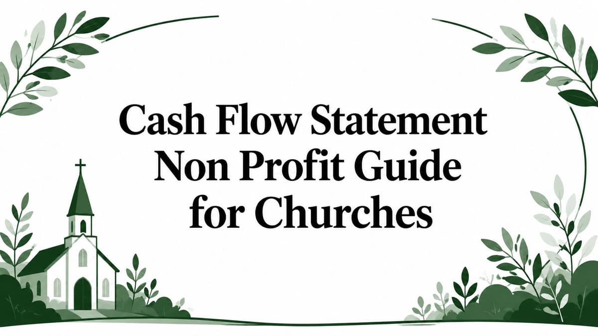 Cash Flow Statement Non Profit Guide for Churches