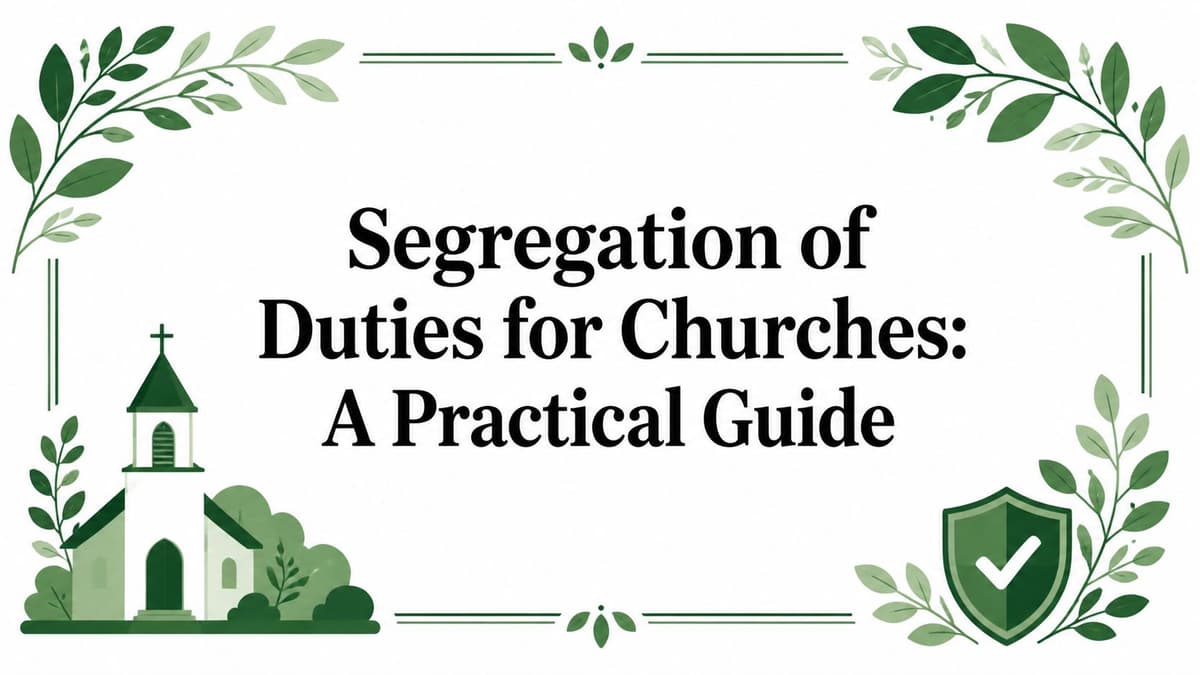 Segregation of Duties for Churches: A Practical Guide
