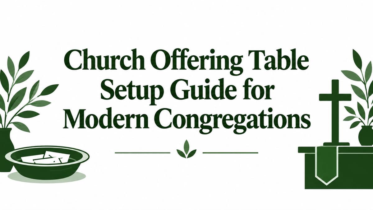 Church Offering Table Setup Guide for Modern Congregations
