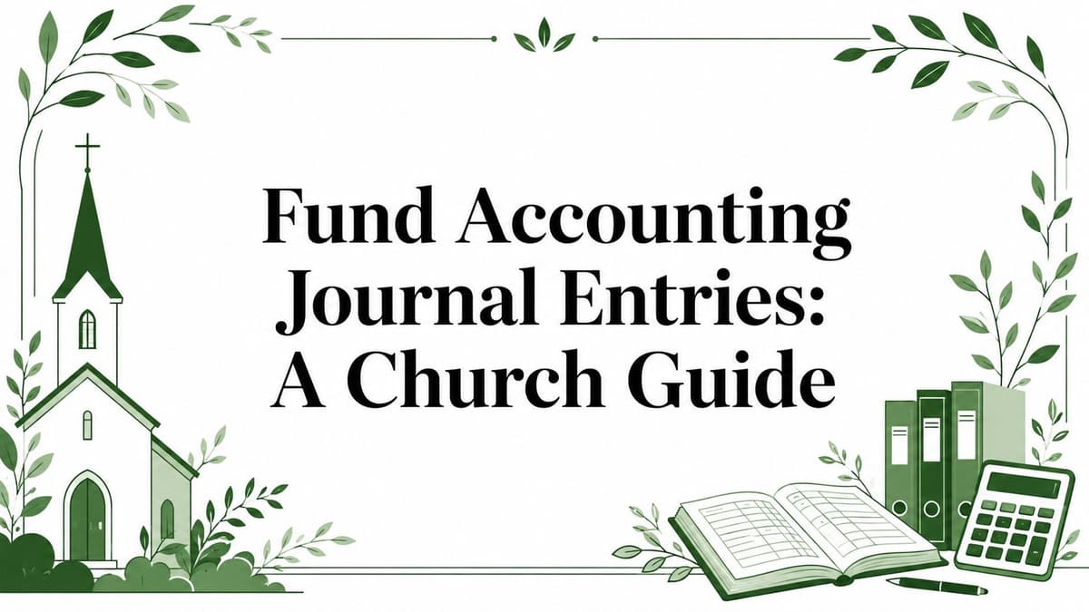 Fund Accounting Journal Entries: A Church Guide