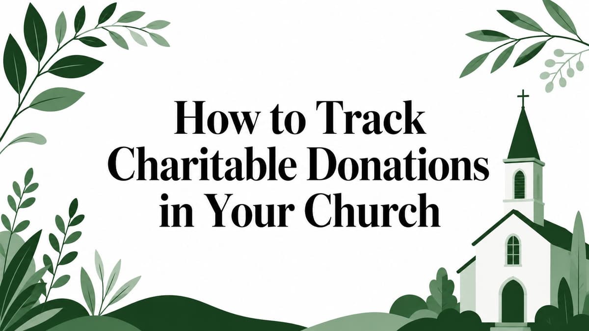 How to Track Charitable Donations in Your Church