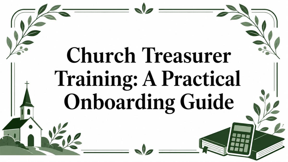 Church Treasurer Training: A Practical Onboarding Guide
