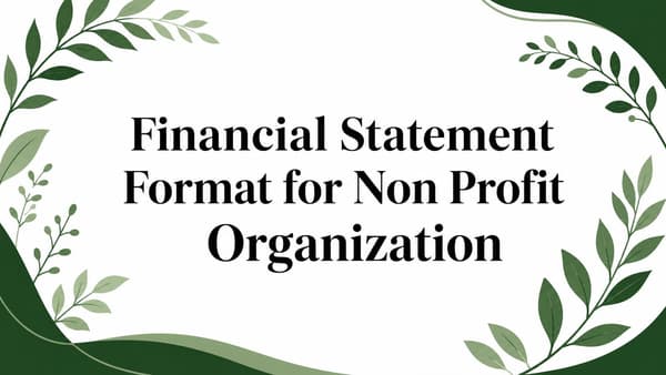 Financial Statement Format for Non Profit Organization