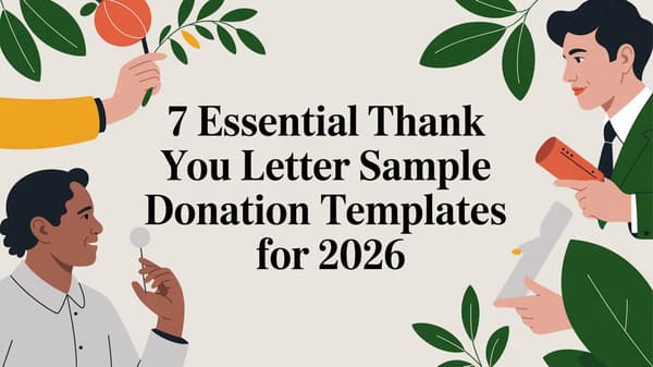 7 Essential Thank You Letter Sample Donation Templates for 2026