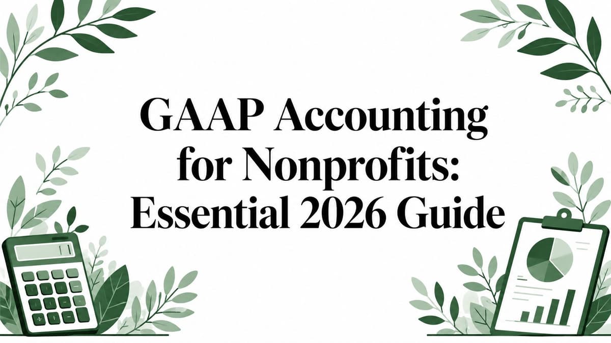 GAAP Accounting for Nonprofits: Essential 2026 Guide