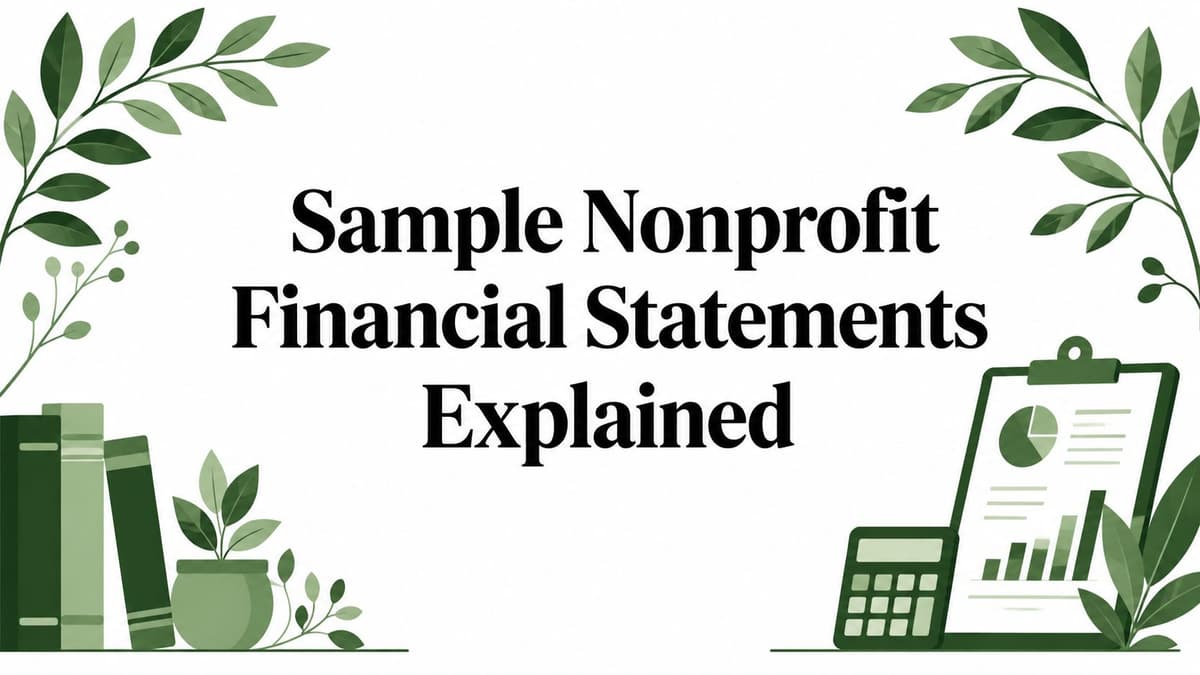 Sample Nonprofit Financial Statements Explained