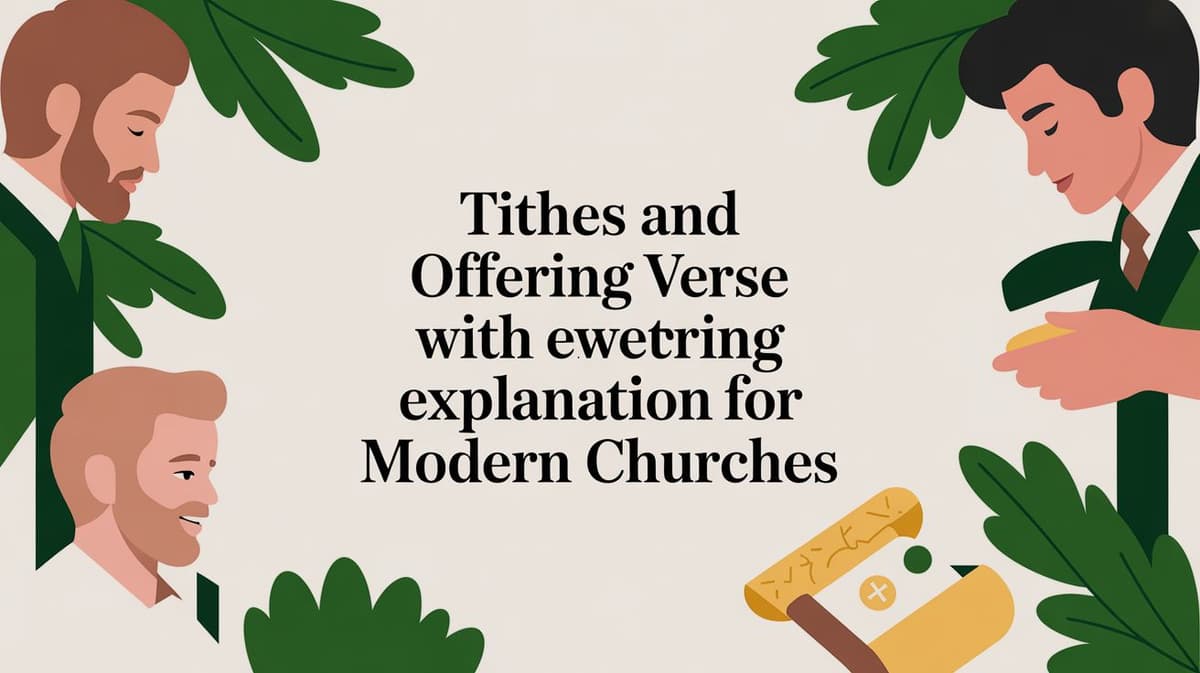 Tithes and Offering Verse with Explanation for Modern Churches