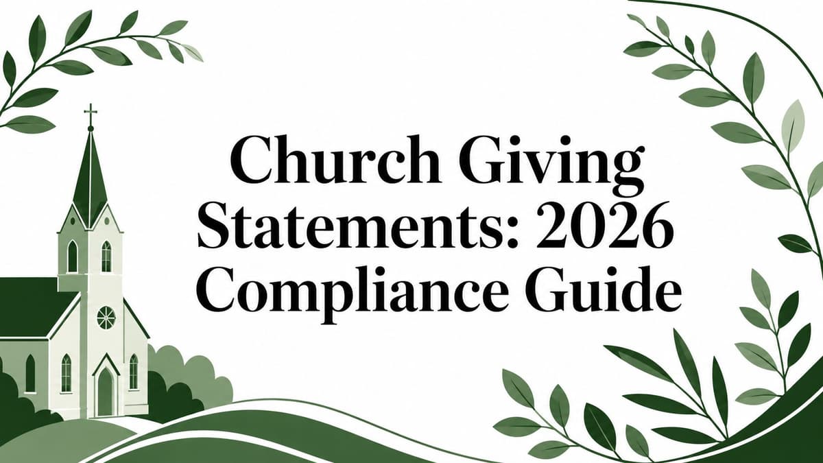 Church Giving Statements: 2026 Compliance Guide