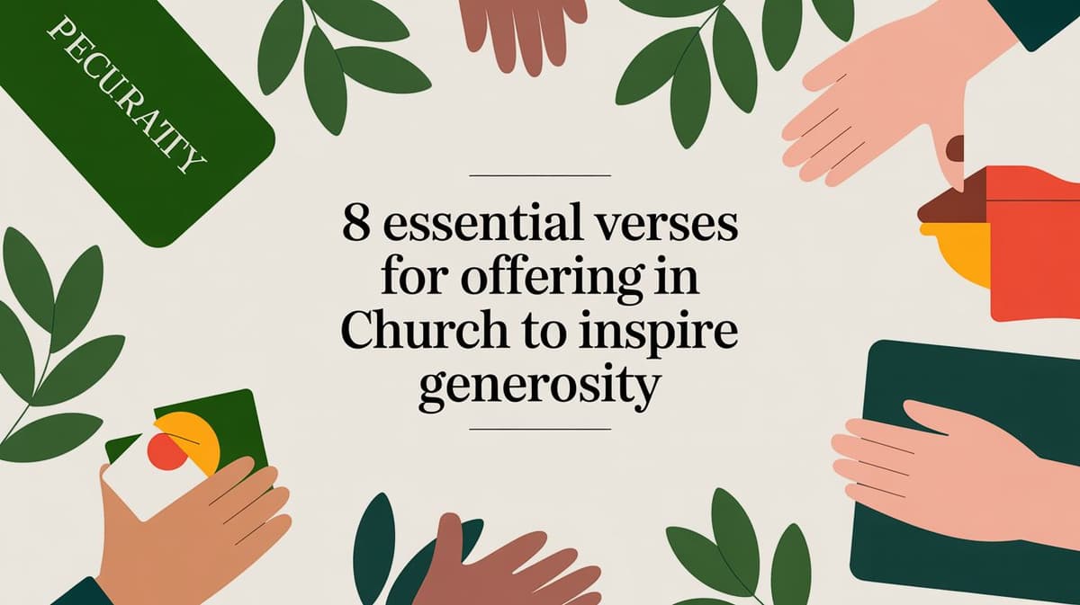 8 Essential Verses for Offering in Church to Inspire Generosity