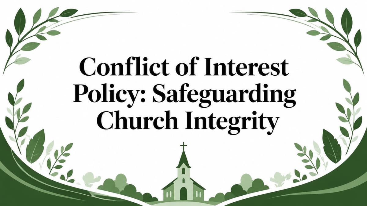 Conflict of Interest Policy: Safeguarding Church Integrity