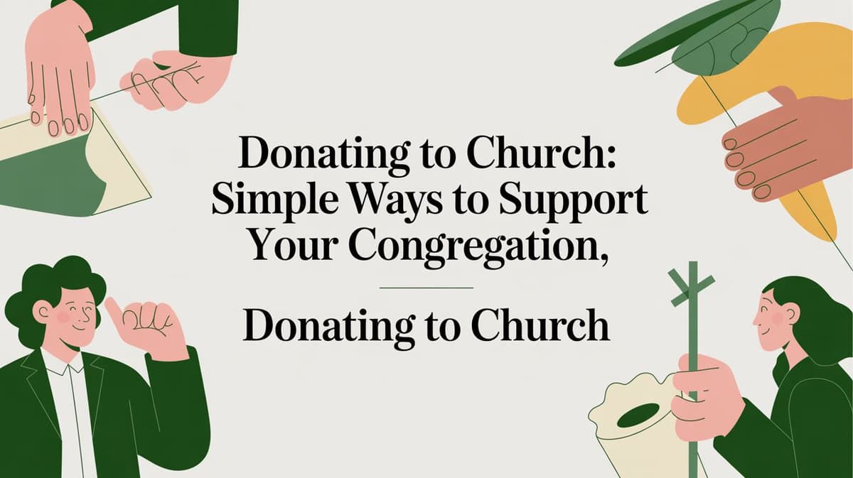 Donating to Church: Simple Ways to Support Your Congregation