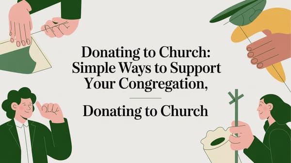 Donating to Church: Simple Ways to Support Your Congregation